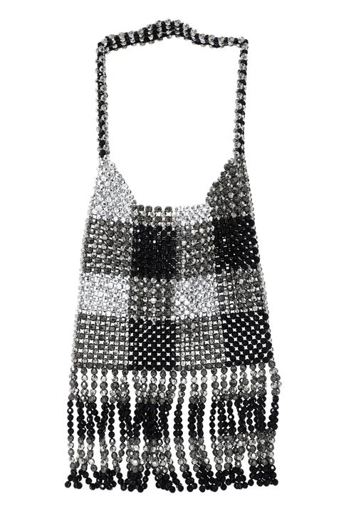 Koosh Håndtaske  grå / sort / sølv