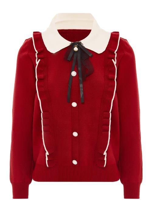 nascita Pullover  rubinrød / sort / hvid