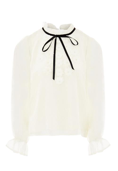 nascita Bluse  sort / uldhvid