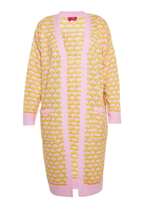 swirly Cardigan  lime / mandarin / lys pink