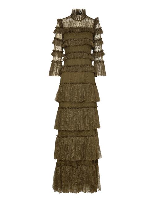 Malina | Carmine Long Sleeve Lace Maxi Dress | XS