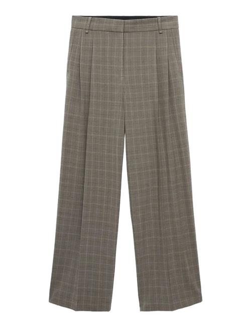 Mango | Wide-Leg Check Suit Trousers | 36