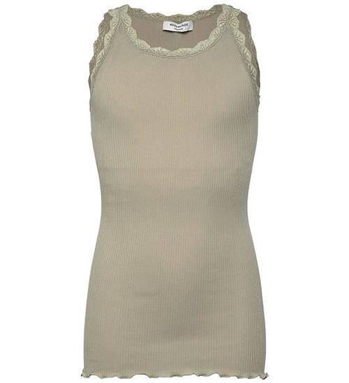 Rosemunde Top - Rib - Modal - RKBalta - Abbey Stone m. Blonder