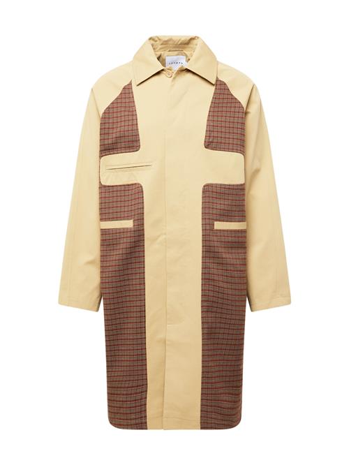 TOPMAN Overgangsfrakke  brun / lysegul / mørkerød