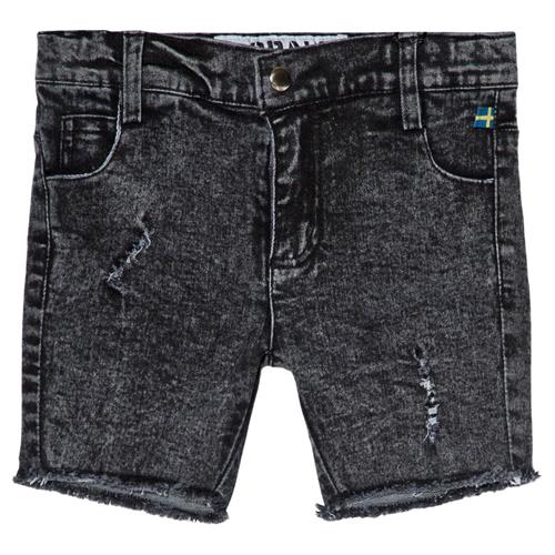 The BRAND Stone Wash Denim Short Gråt 128/134 cm    128/134 cm  unisex