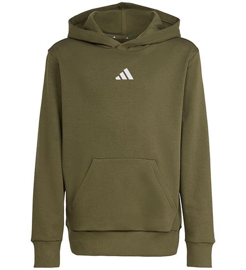 adidas Performance Hættetrøje - J SL FL HD - Olistr/White