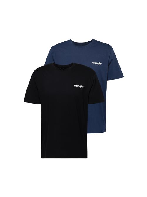 WRANGLER Bluser & t-shirts '2PACK SIGN OFF TEE'  dueblå / sort / hvid