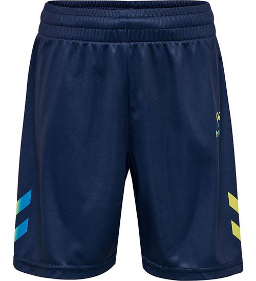 Hummel Shorts - hmlShimmer - Dress Blues/Limeade