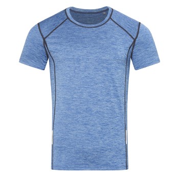 Stedman Recycled Men Sports-R Reflect Blå polyester Small Herre