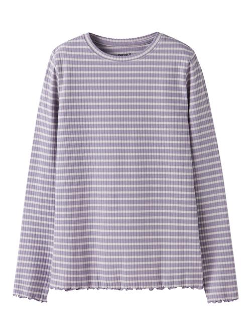 NAME IT Bluse Vemma Lavender Gray Lilac Marble Stripe