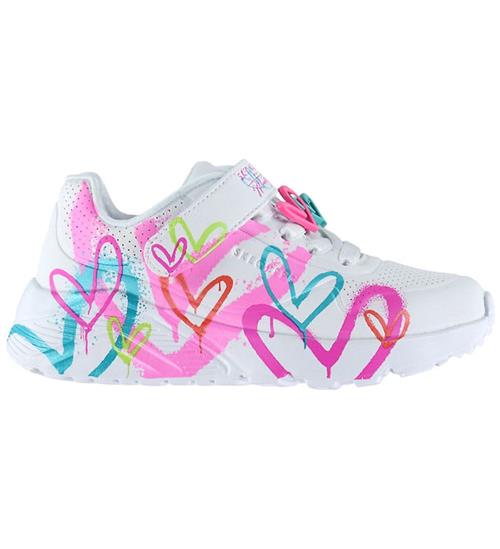 Skechers Sko - Girls Uno Lite - White/Multi