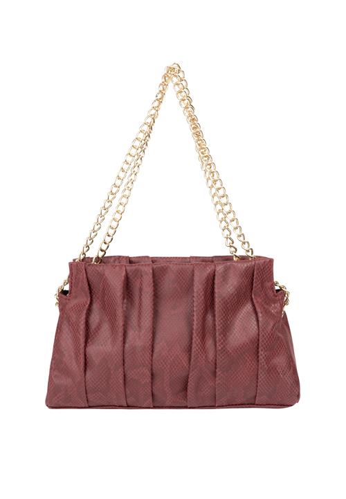 faina Skuldertaske  guld / mørkerød