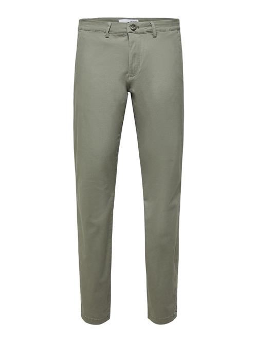 SELECTED Lærredsbukser 'Miles Flex'  khaki