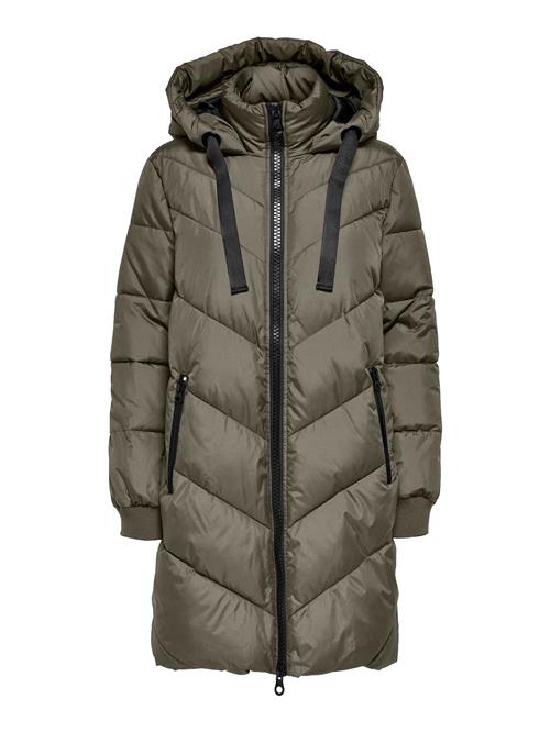 JDY Vinterfrakke 'JDYSkylar'  mørkegrøn / sort