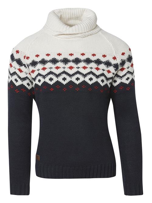 KOROSHI Pullover 'Punto'  navy / brun / hvid