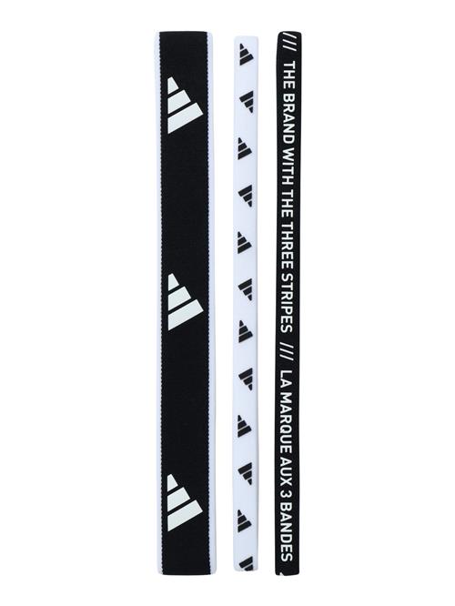 ADIDAS PERFORMANCE Sportspandebånd 'Multiple Width Training Headbands 3 Per'  sort / hvid