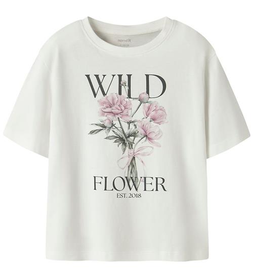 Name It T-shirt - NkfVotea - Cloud Dancer/Wild Flower