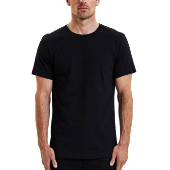 Bread & Boxers Bread and Boxers Lightweight Crew Neck Tee 2P Sort økologisk bomuld Small Herre