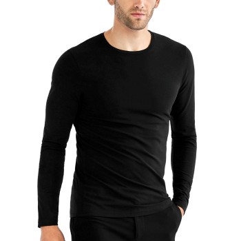 Bread & Boxers Bread and Boxers Long Sleeve Crew Neck Sort økologisk bomuld XX-Large Herre