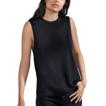 Bread & Boxers Bread and Boxers Soft Fiber Tank Top Sort viskose Large Dame