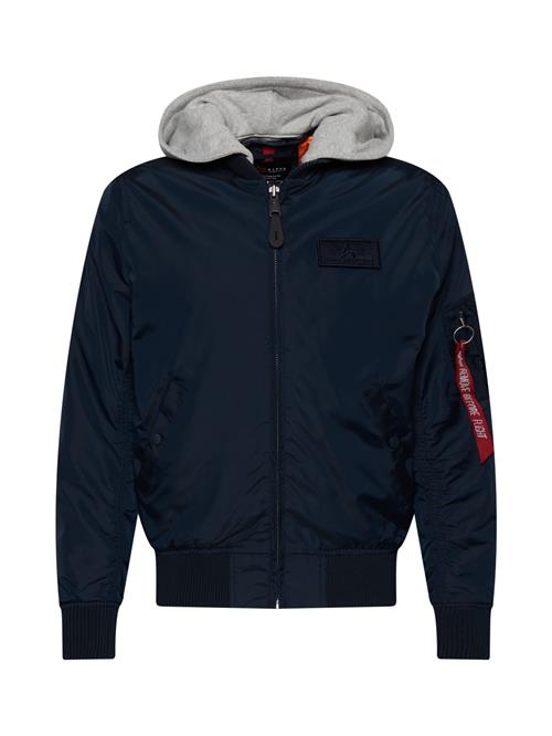 ALPHA INDUSTRIES Overgangsjakke 'MA-1 TT'  natblå / grå-meleret / rød / hvid
