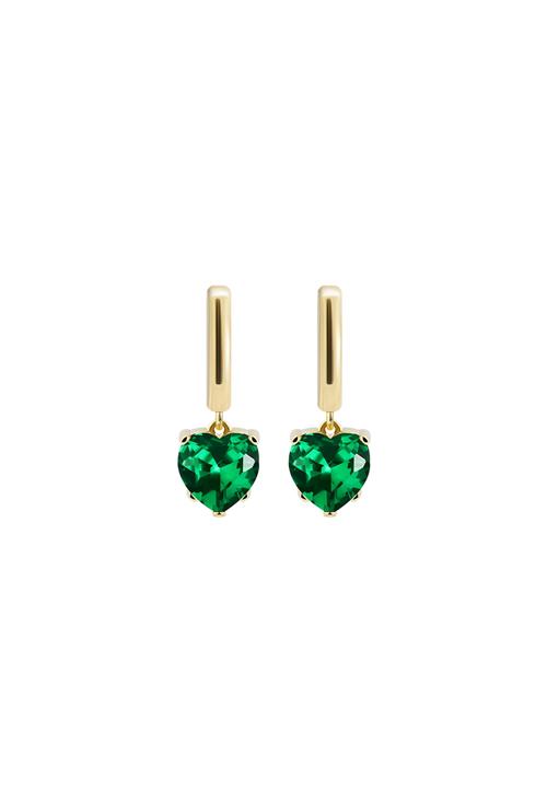 Victoria Hyde Øreringe 'Melodia'  guld / smaragd