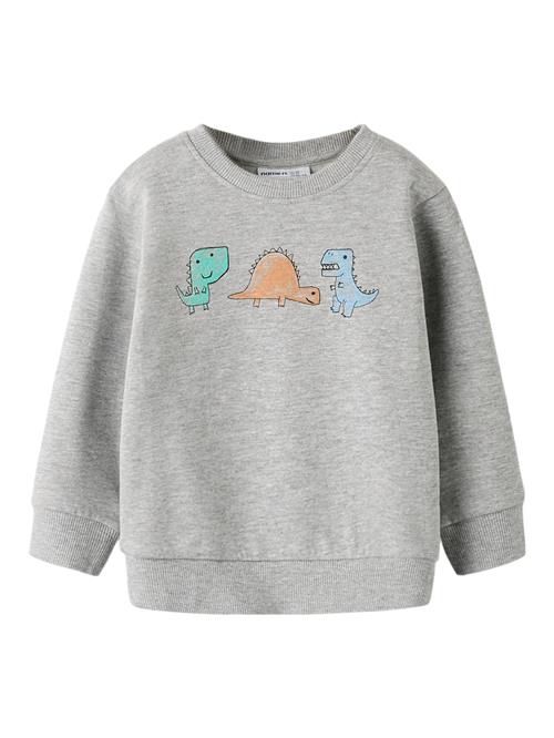 NAME IT Sweatshirt Sikko Front Print Grey Melange