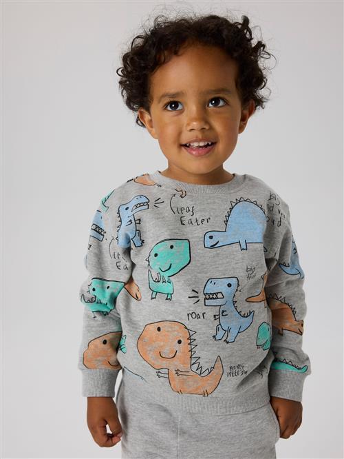 NAME IT Sweatshirt Sikko All Over Print Grey Melange