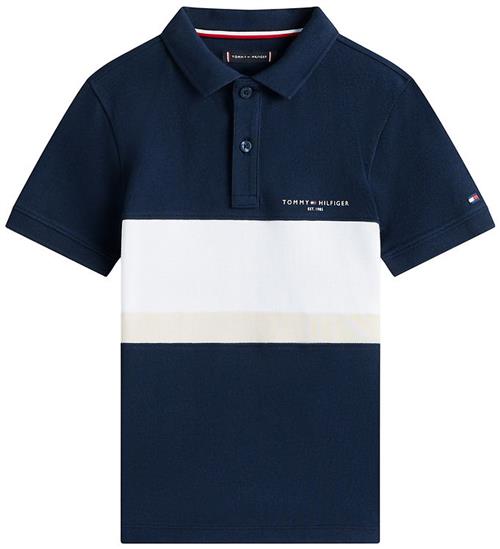 Tommy Hilfiger Polo - Mini Crop - Dark Night Navy ColourblockBlu