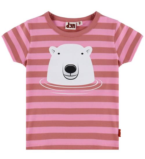 Dyr-Cph T-Shirt - Dyrgrowl Tee AOP/STRIB - Lovely Rose/Antique R