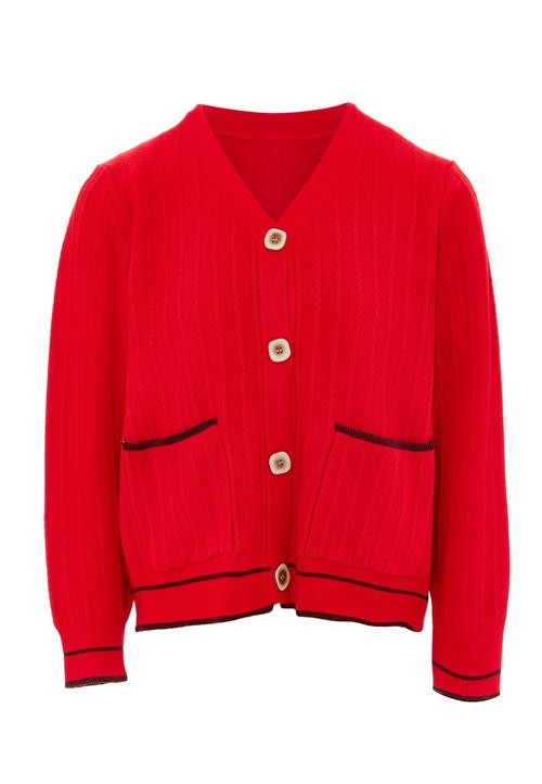 NALLY Cardigan  blodrød / sort