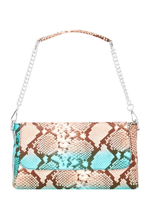 NAEMI Skuldertaske  turkis / mørkebrun / gammelrosa