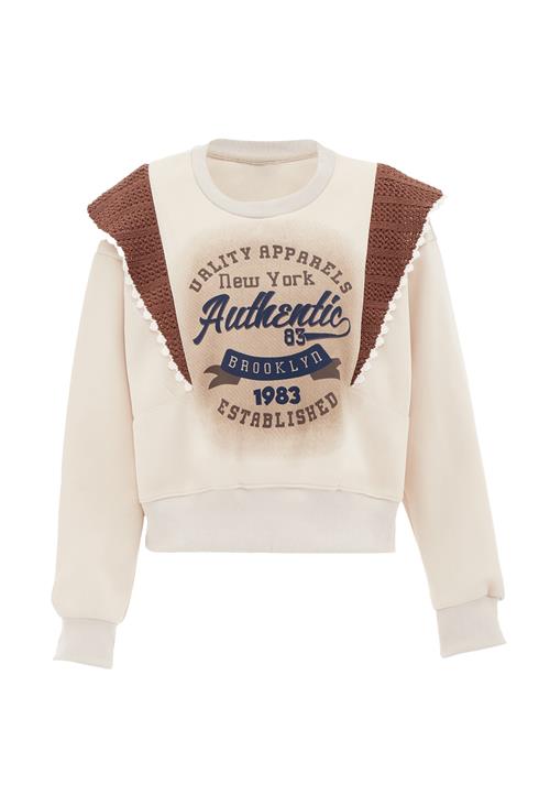 HOMEBASE Sweatshirt  beige / navy / brun / hvid