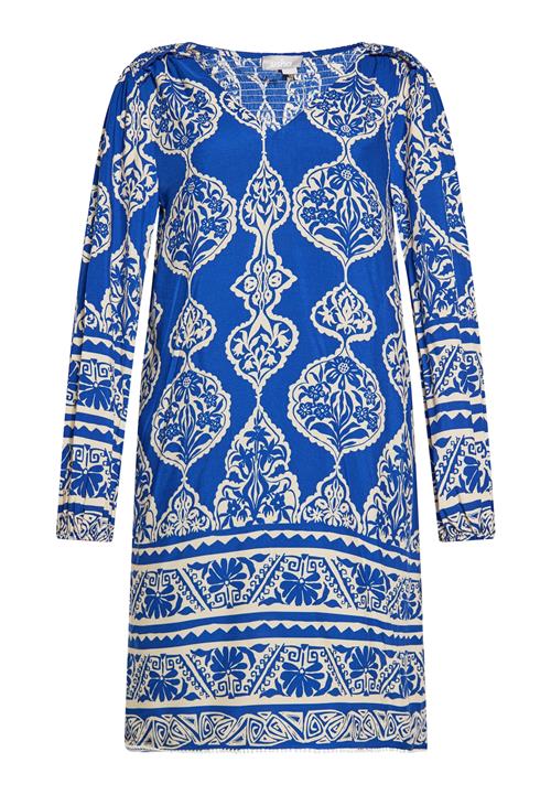 Usha Kjole  blå / hvid