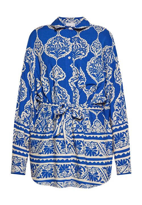 Usha Bluse  blå / hvid