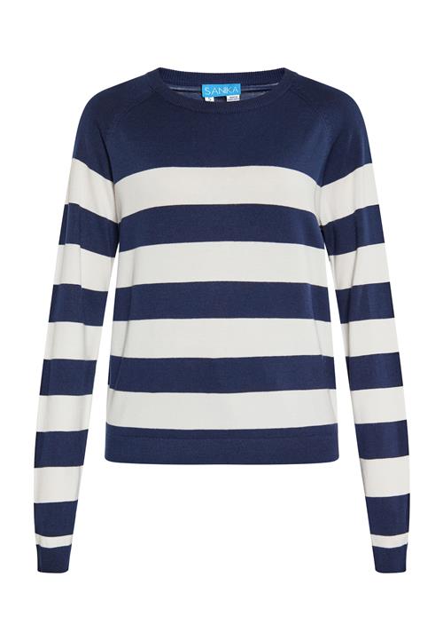 SANIKA Pullover  marin / hvid