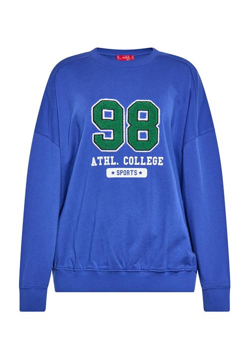 swirly Sweatshirt  blå / grøn / hvid