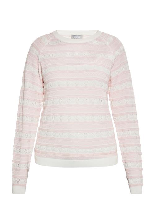 Usha Pullover  lyserød / hvid