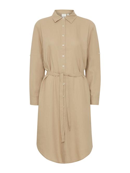 ICHI Blusekjole 'Lino'  camel