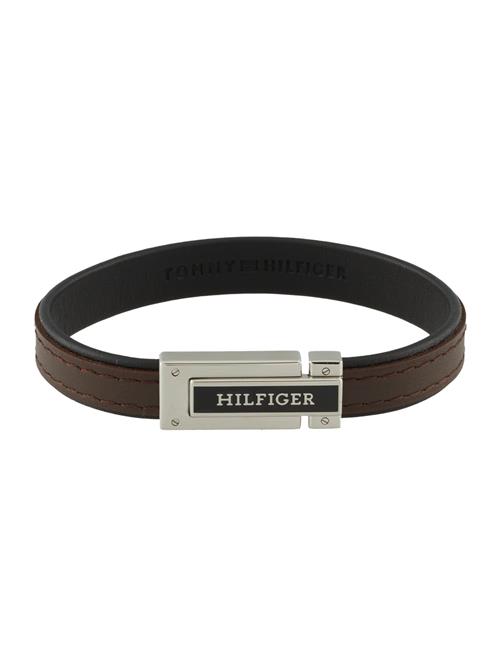 TOMMY HILFIGER Armbånd  brun / sort / sølv