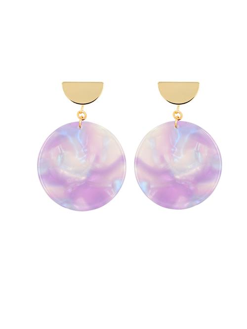 Fräulein Wunder Øreringe 'Amal'  guld / lilla / lavendel / lyselilla