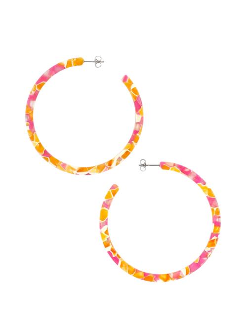 Fräulein Wunder Øreringe 'Anne'  beige / lyseorange / pink