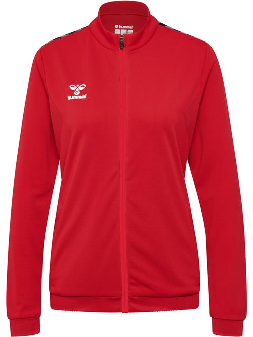 Hummel Sportssweatjakke 'Authentic'  mørkerød / hvid