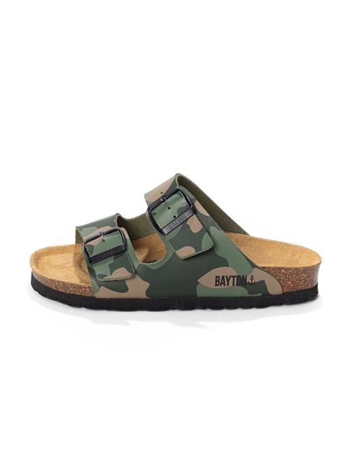 Bayton Åbne sko 'Athena'  beige / grøn / khaki