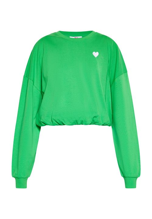 MYMO Sweatshirt  grøn / hvid