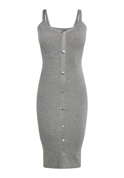 faina Strikkjole  grå-meleret