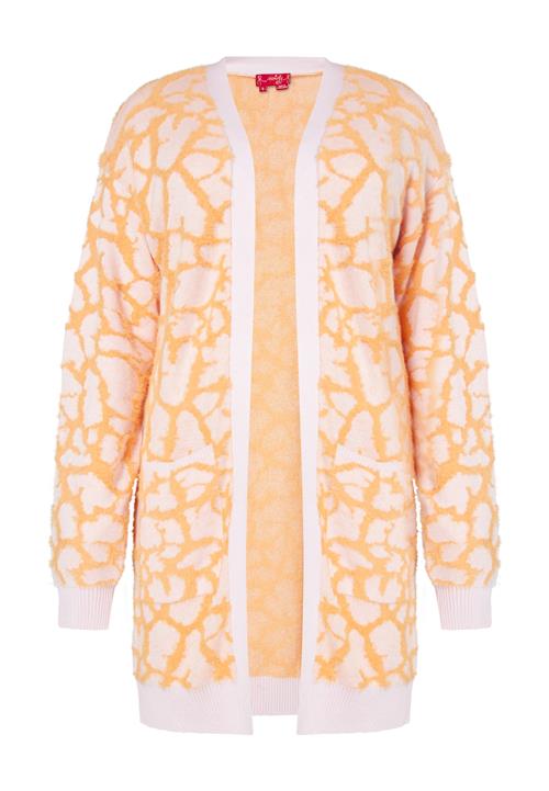 swirly Cardigan  mandarin / lys pink