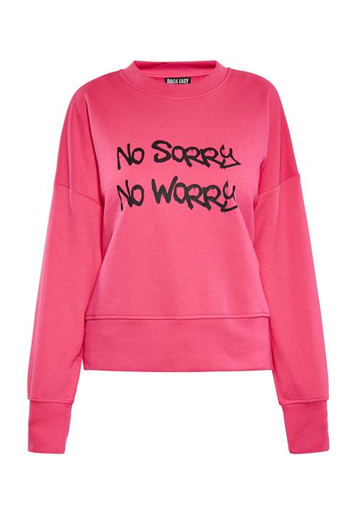 ROCKEASY Sweatshirt  pink / sort