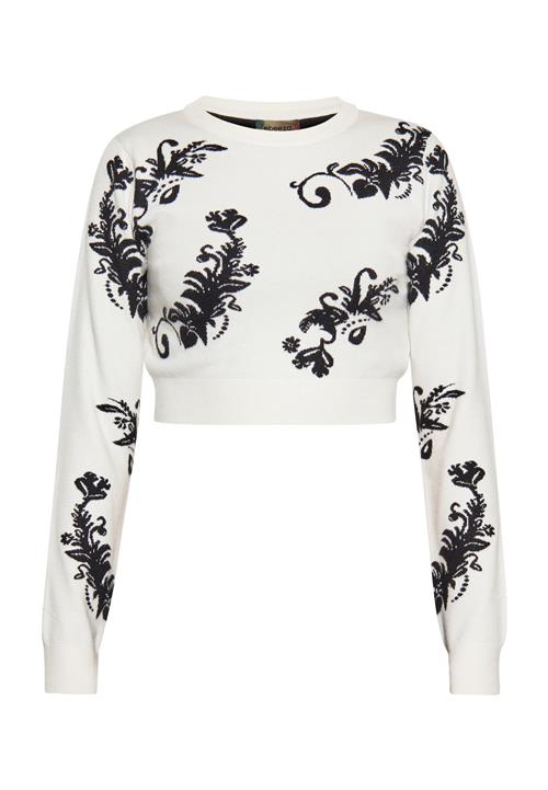 ebeeza Pullover  sort / uldhvid