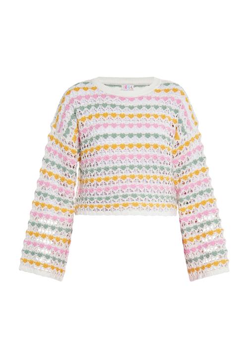 IZIA Pullover  mørkegul / siv / lyserød / offwhite